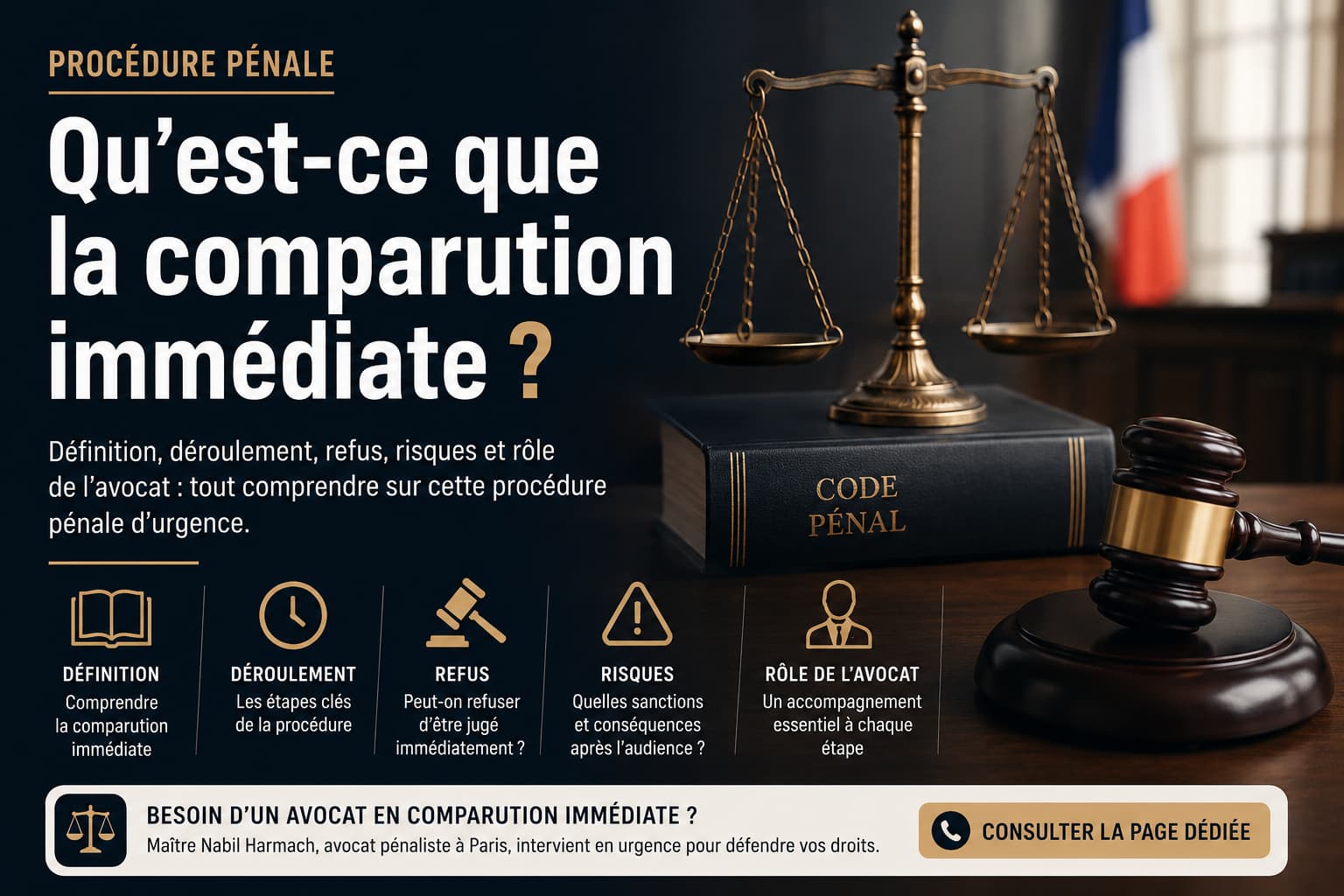 Comparution immédiate devant le tribunal correctionnel : définition, déroulement et rôle de l’avocat pénaliste